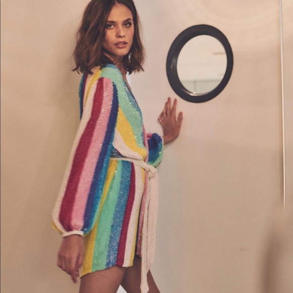 RETROFÊTE Gabrielle Robe UNICORN STRIPE - Picture 8 of 16